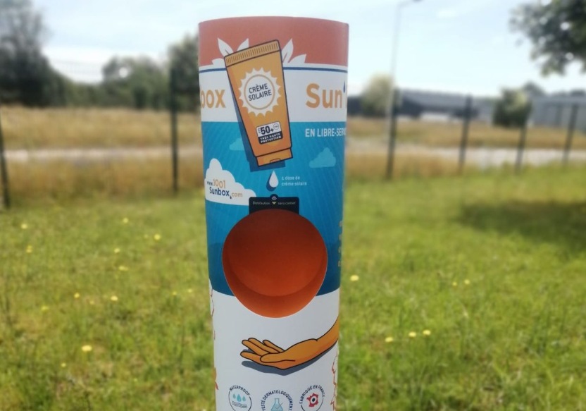 Le parc Gensollen accueille une Sun box distribuant gratuitement de la crème solaire