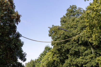 À Neuss, un pont en corde de chanvre aide les écureuils à traverser une route en toute sécurité.