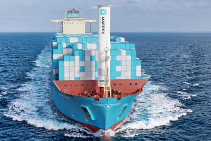 Maersk et Anemoi préparent l’installation d’une voile rotative de 35 mètres sur un porte-conteneurs dès 2027